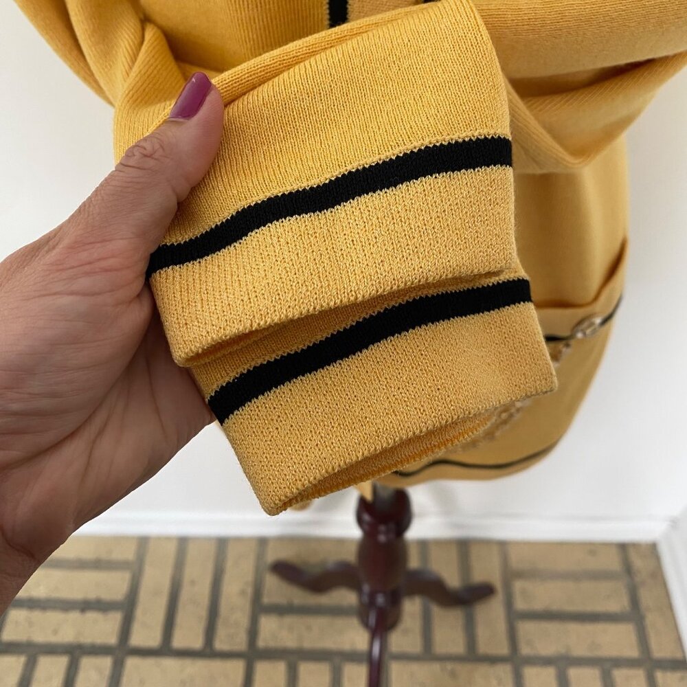 St. John Cardigan Sweater Jacket w/ Chain Yellow - Picture 6 of 13